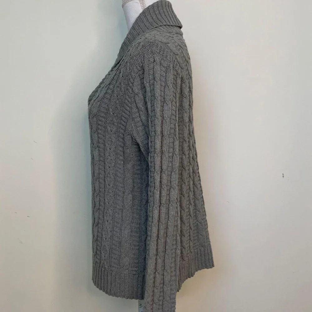 Jeanne Pierre SZ L 100% Cotton grey sweater womens